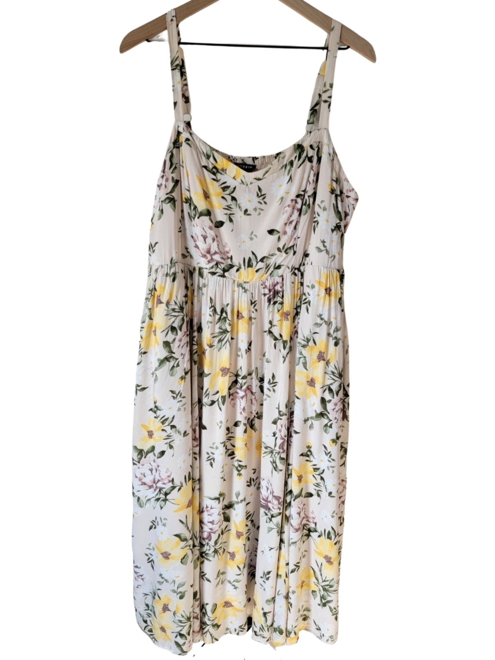 torrid Midi Challis Sunflower Sun Dress Size 2X